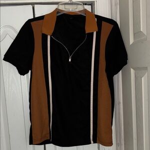 Black and Brown Men's Polo Shirt